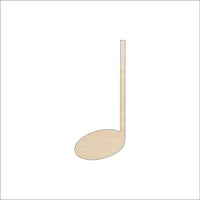 Music Note Wood Craft Shape - Laser Cut Baltic Birch Unfinished DIY Wood Art Supplies MSC25 - The Wood Shape Store