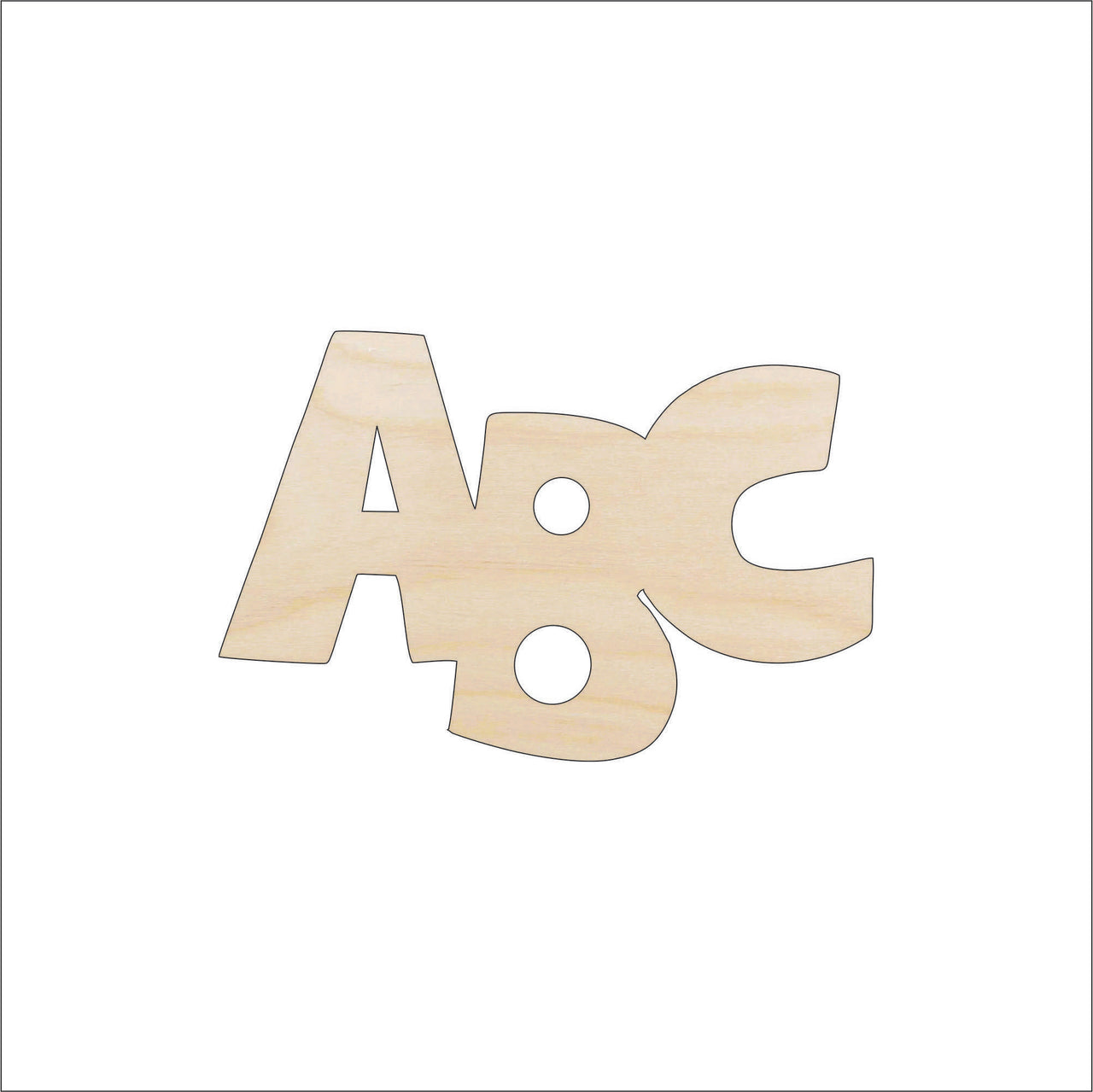 ABC Letters Wood Craft Shape - Laser Cut Baltic Birch Unfinished DIY Wood Art Supplies SCL19 - The Wood Shape Store