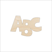 ABC Letters Wood Craft Shape - Laser Cut Baltic Birch Unfinished DIY Wood Art Supplies SCL19 - The Wood Shape Store
