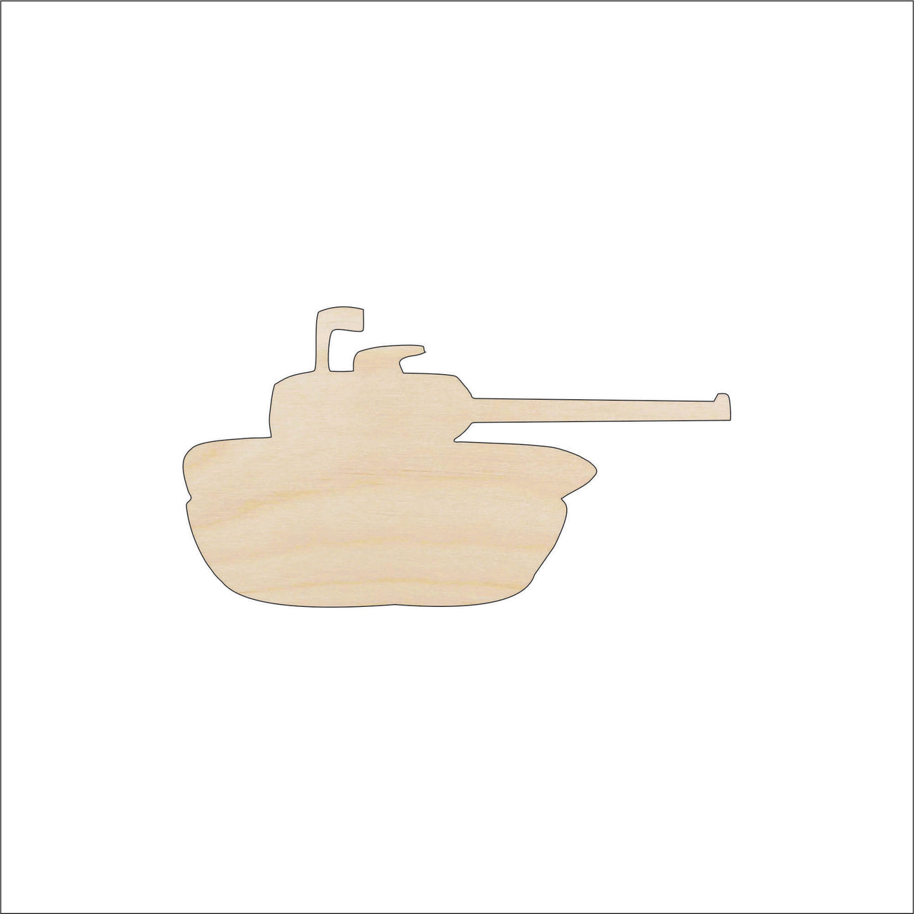 Military Tank Wood Craft Shape - Laser Cut Baltic Birch Unfinished DIY Wood Art Supplies CAR73 - The Wood Shape Store