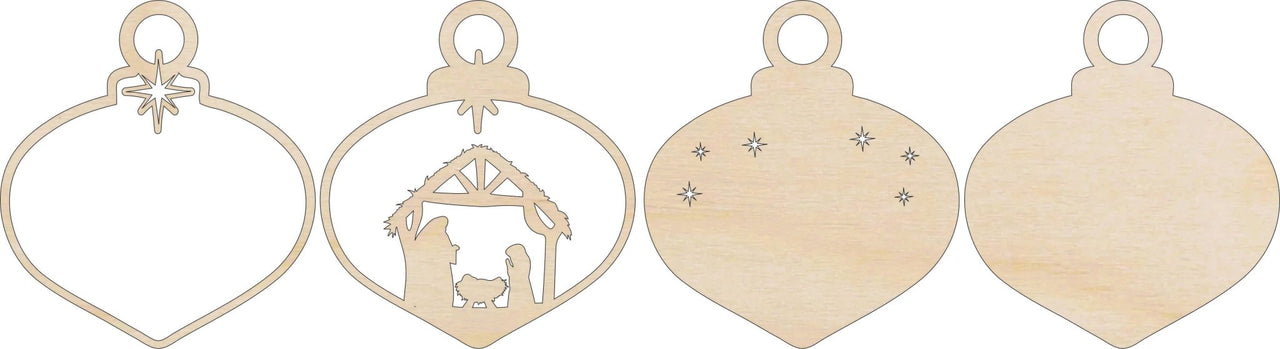 Nativity 3D Laser Cut Ornament – Baltic Birch Wood Craft Supplies | DIY Wood Ornament Kit RE10 - The Wood Shape Store