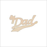 1 Dad Wood Craft Shape - Laser Cut Baltic Birch Unfinished DIY Wood Art Supplies WRD73 - The Wood Shape Store
