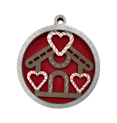 House 3D Laser Cut Ornament – Baltic Birch Wood Craft Supplies | DIY Wood Ornament Kit HM2 - The Wood Shape Store