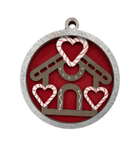 House 3D Laser Cut Ornament – Baltic Birch Wood Craft Supplies | DIY Wood Ornament Kit HM2 - The Wood Shape Store