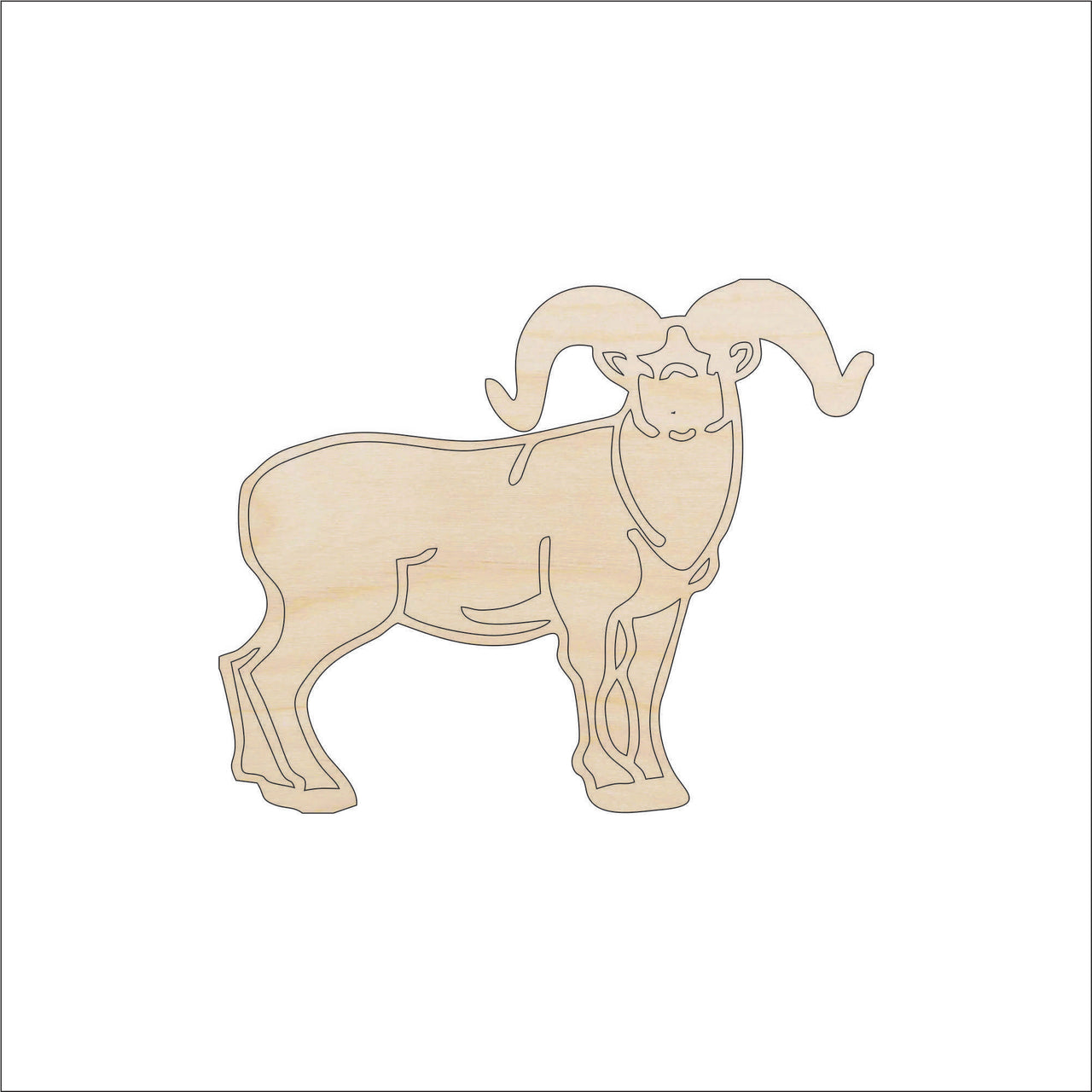Sheep Wood Craft Shape - Laser Cut Baltic Birch Unfinished DIY Wood Art Supplies SHP18 - The Wood Shape Store