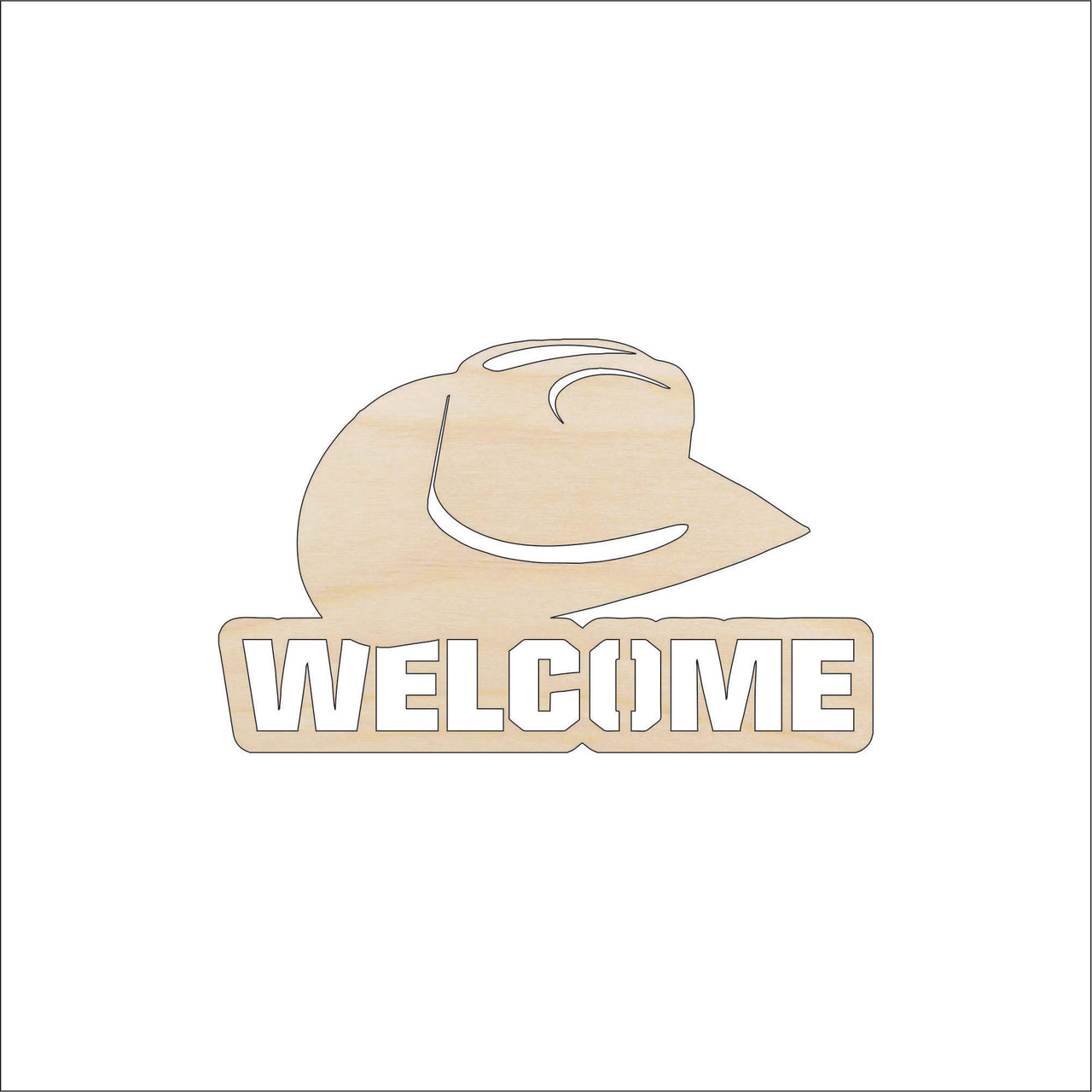 Cowboy Wood Craft Shape - Laser Cut Baltic Birch Unfinished DIY Wood Art Supplies SGN66 - The Wood Shape Store