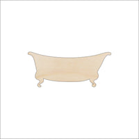 Claw Foot Bathtub Wood Craft Shape – Laser Cut Baltic Birch Unfinished DIY Art Supplies DCR31 - The Wood Shape Store