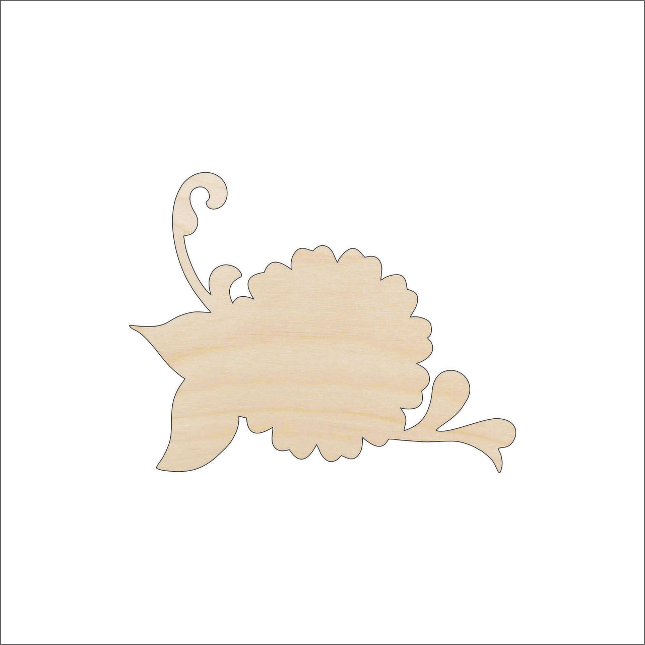 Flower Wood Craft Shape - Laser Cut Baltic Birch Unfinished DIY Wood Art Supplies FLR25 - The Wood Shape Store