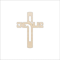 Cross Wood Craft Shape - Laser Cut Baltic Birch Unfinished DIY Wood Art Supplies REL37 - The Wood Shape Store