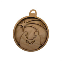Nativity 3D Laser Cut Ornament – Baltic Birch Wood Craft Supplies | DIY Wood Ornament Kit RE12 - The Wood Shape Store