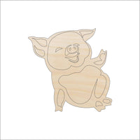 Pig Wood Craft Shape - Laser Cut Baltic Birch Unfinished DIY Wood Art Supplies PIG5 - The Wood Shape Store