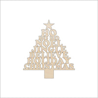 Christmas Tree Wood Craft Shape – Laser Cut Baltic Birch Unfinished DIY Art Supplies XMS162 - The Wood Shape Store