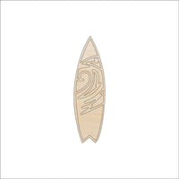 Surfboard Wood Craft Shape - Laser Cut Baltic Birch Unfinished DIY Wood Art Supplies SPT23 - The Wood Shape Store