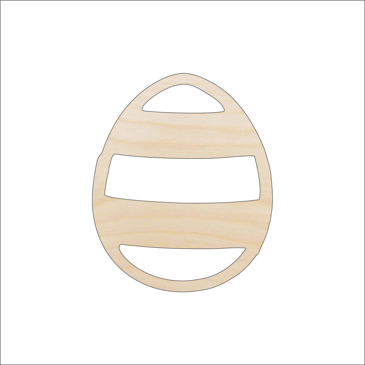 Easter Egg Wood Craft Shape - Laser Cut Baltic Birch Unfinished DIY Wood Art Supplies ESR32 - The Wood Shape Store