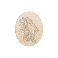 Lion Wood Craft Shape - Laser Cut Baltic Birch Unfinished DIY Wood Art Supplies CAT57 - The Wood Shape Store
