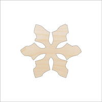 Snowflake Wood Craft Shape - Laser Cut Baltic Birch Unfinished DIY Wood Art Supplies SNW79 - The Wood Shape Store