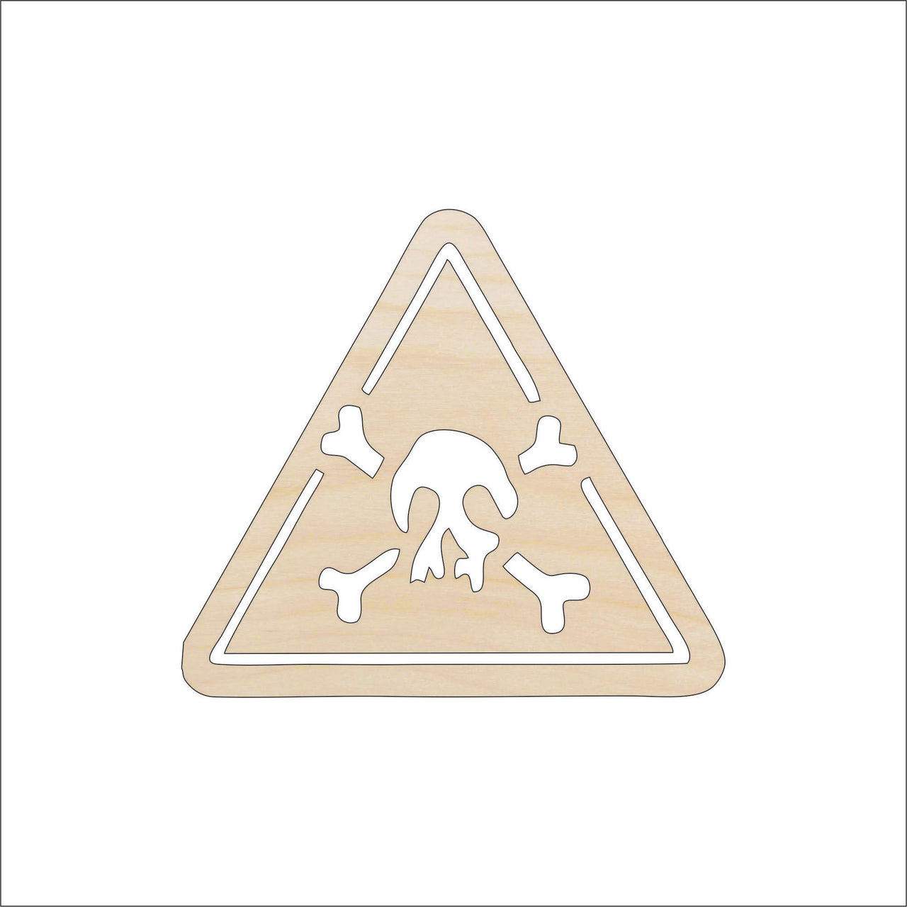 Poison Wood Craft Shape - Laser Cut Baltic Birch Unfinished DIY Wood Art Supplies SGN38 - The Wood Shape Store