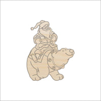 Santa Claus Wood Craft Shape - Laser Cut Baltic Birch Unfinished DIY Wood Art Supplies XMS154 - The Wood Shape Store
