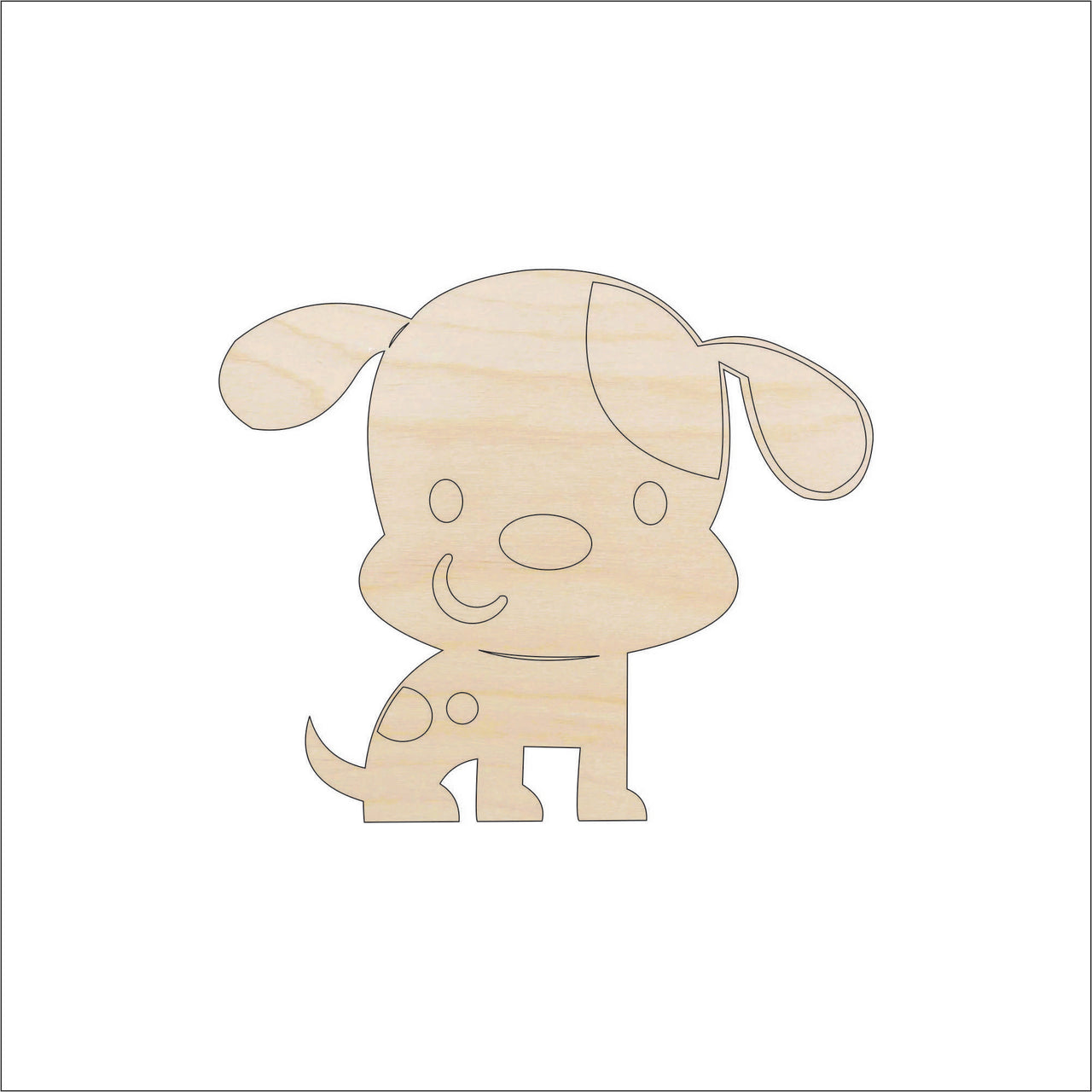 Dog Wood Craft Shape - Laser Cut Baltic Birch Unfinished DIY Wood Art Supplies DOG73 - The Wood Shape Store