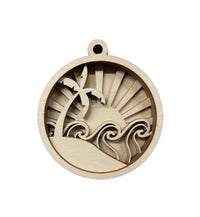 Beach 3D Laser Cut Ornament – Baltic Birch Wood Craft Supplies | DIY Kit BC4 - The Wood Shape Store