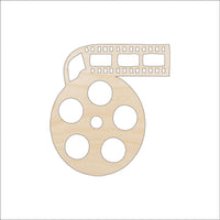 Film Reel Wood Craft Shape - Laser Cut Baltic Birch Unfinished DIY Wood Art Supplies MVE1 - The Wood Shape Store