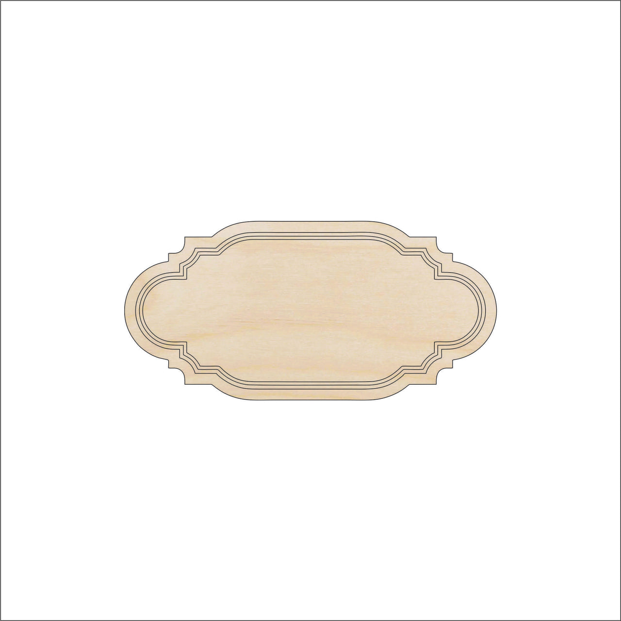 Plaque Wood Craft Shape - Laser Cut Baltic Birch Unfinished DIY Wood Art Supplies BNR52 - The Wood Shape Store