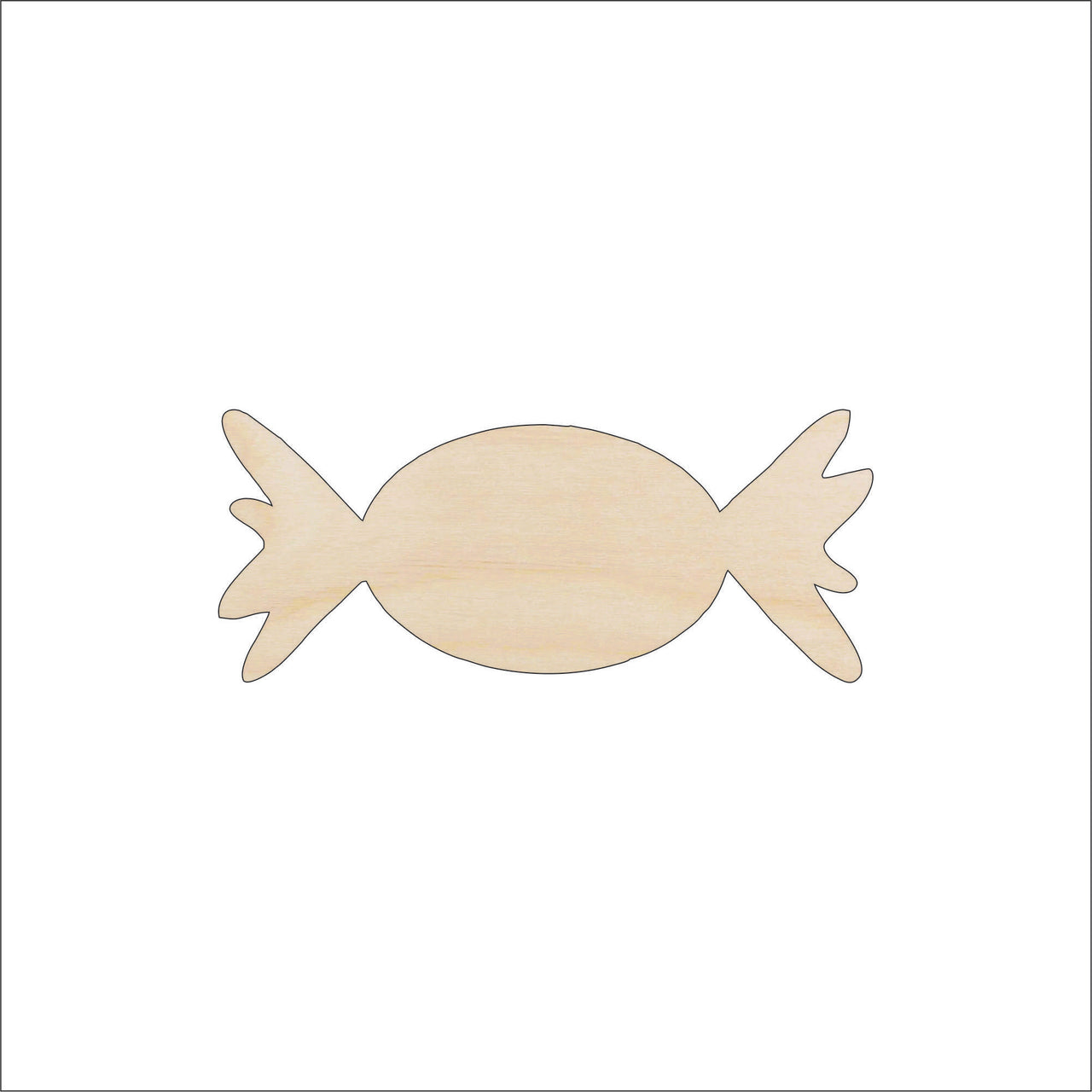 Candy Wood Craft Shape - Laser Cut Baltic Birch Unfinished DIY Wood Art Supplies FOD104 - The Wood Shape Store
