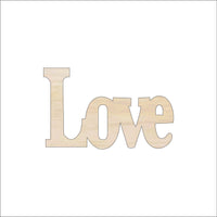 Love Wood Craft Shape - Laser Cut Baltic Birch Unfinished DIY Wood Art Supplies WRD109 - The Wood Shape Store