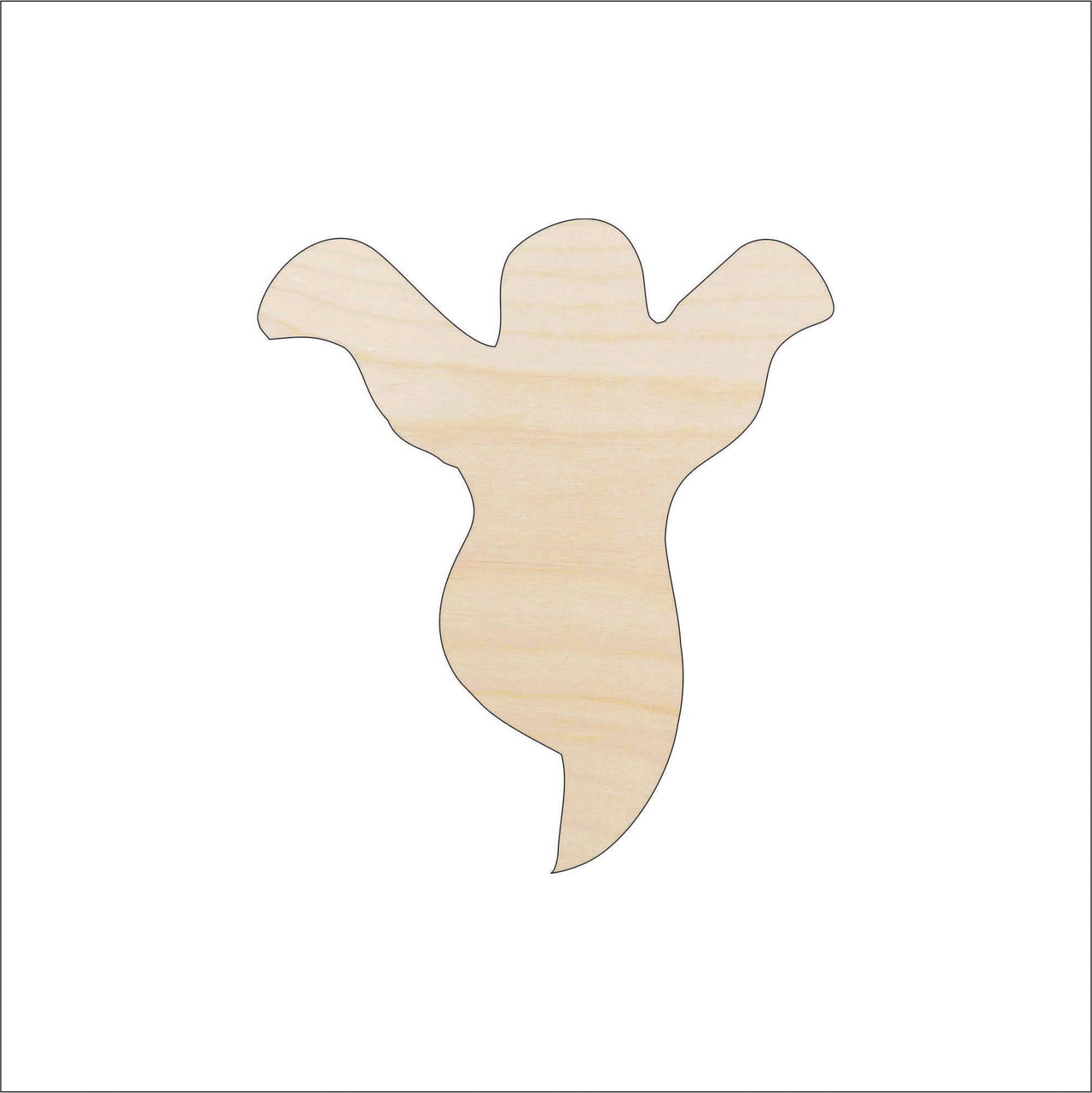 Ghost Wood Craft Shape - Laser Cut Baltic Birch Unfinished DIY Wood Art Supplies FAL41 - The Wood Shape Store