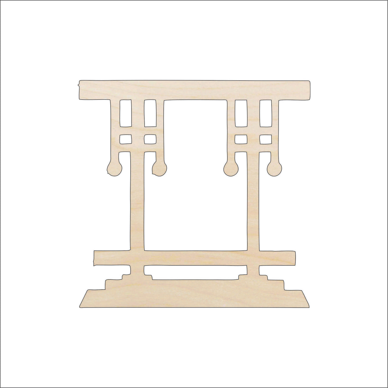 Pagoda Wood Craft Shape - Laser Cut Baltic Birch Unfinished DIY Wood Art Supplies WLD3 - The Wood Shape Store
