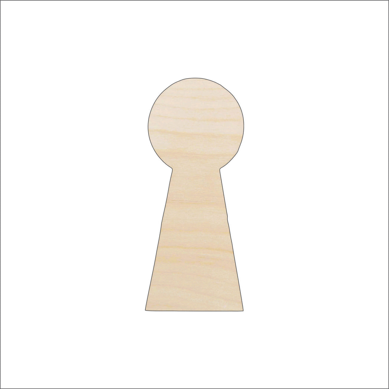 Key Wood Craft Shape - Laser Cut Baltic Birch Unfinished DIY Wood Art Supplies KEY34 - The Wood Shape Store