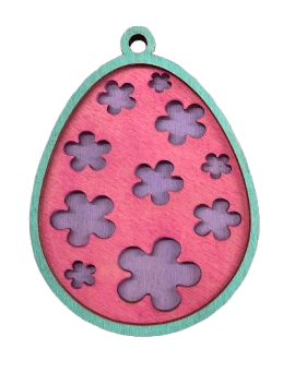 Easter 3D Laser Cut Ornament – Baltic Birch Wood Craft Supplies | DIY Wood Ornament Kit ES58 - The Wood Shape Store