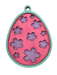 Easter 3D Laser Cut Ornament – Baltic Birch Wood Craft Supplies | DIY Wood Ornament Kit ES58 - The Wood Shape Store