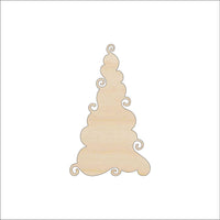 Tree Wood Craft Shape - Laser Cut Baltic Birch Unfinished DIY Wood Art Supplies XMS119 - The Wood Shape Store