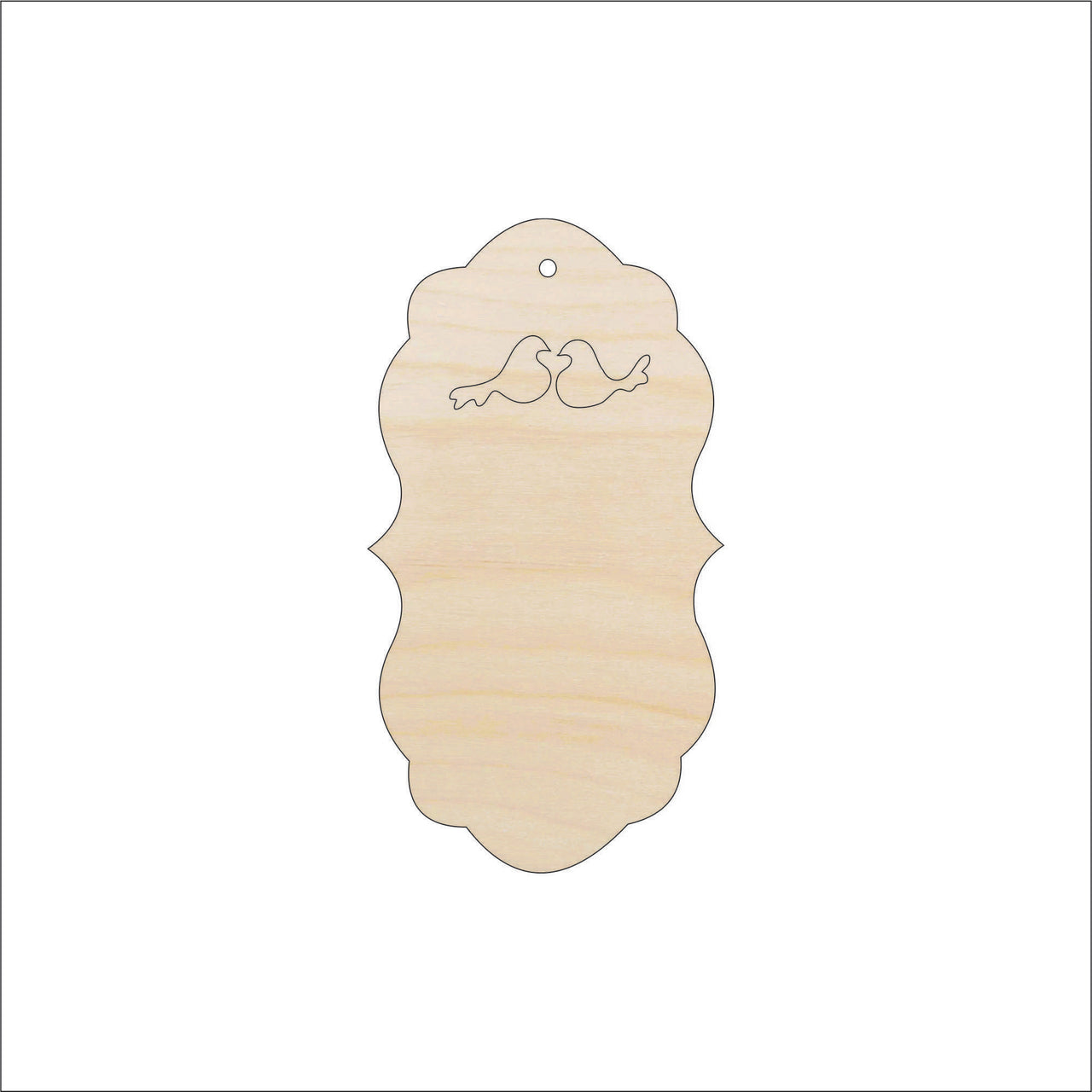 Gift Tag Wood Craft Shape - Laser Cut Baltic Birch Unfinished DIY Wood Art Supplies TAG16 - The Wood Shape Store