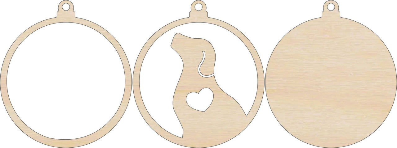 Dog 3D Laser Cut Ornament – Baltic Birch Wood Craft Supplies | DIY Wood Ornament Kit AN10 - The Wood Shape Store