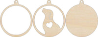 Dog 3D Laser Cut Ornament – Baltic Birch Wood Craft Supplies | DIY Wood Ornament Kit AN10 - The Wood Shape Store