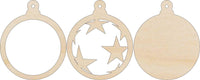 Star 3D Laser Cut Ornament – Baltic Birch Wood Craft Supplies | DIY Wood Ornament Kit DS3 - The Wood Shape Store