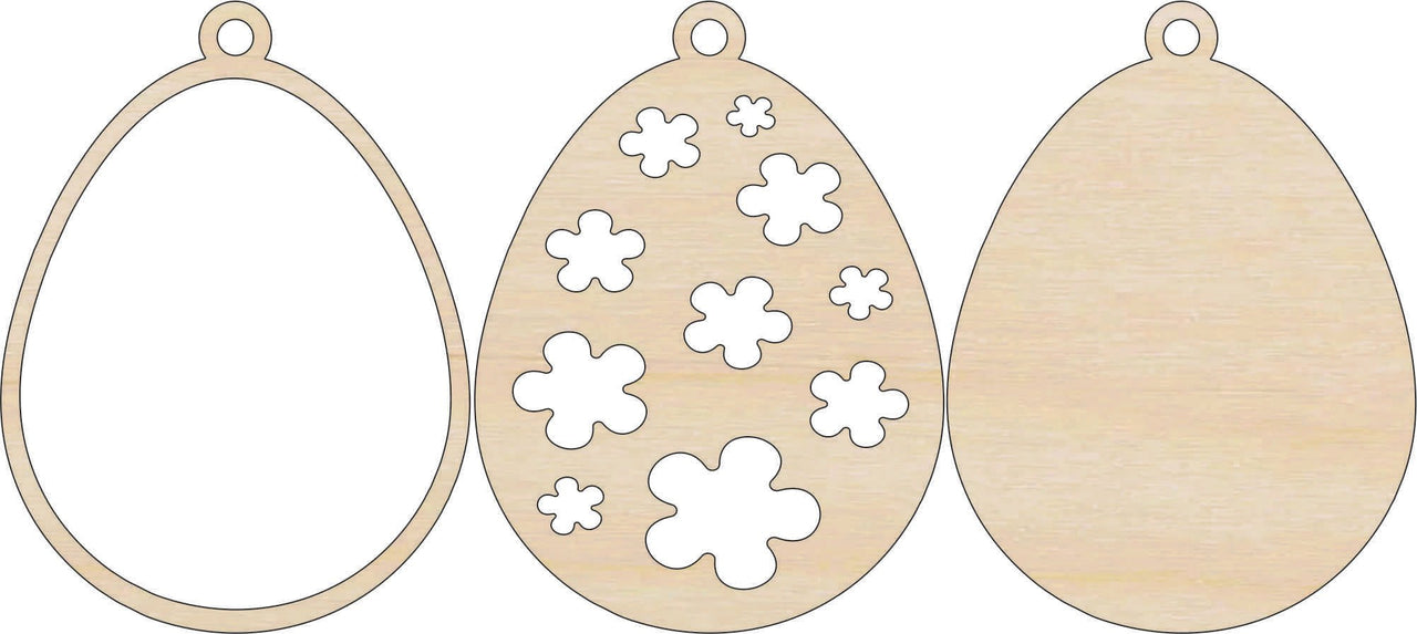 Easter 3D Laser Cut Ornament – Baltic Birch Wood Craft Supplies | DIY Wood Ornament Kit ES58 - The Wood Shape Store