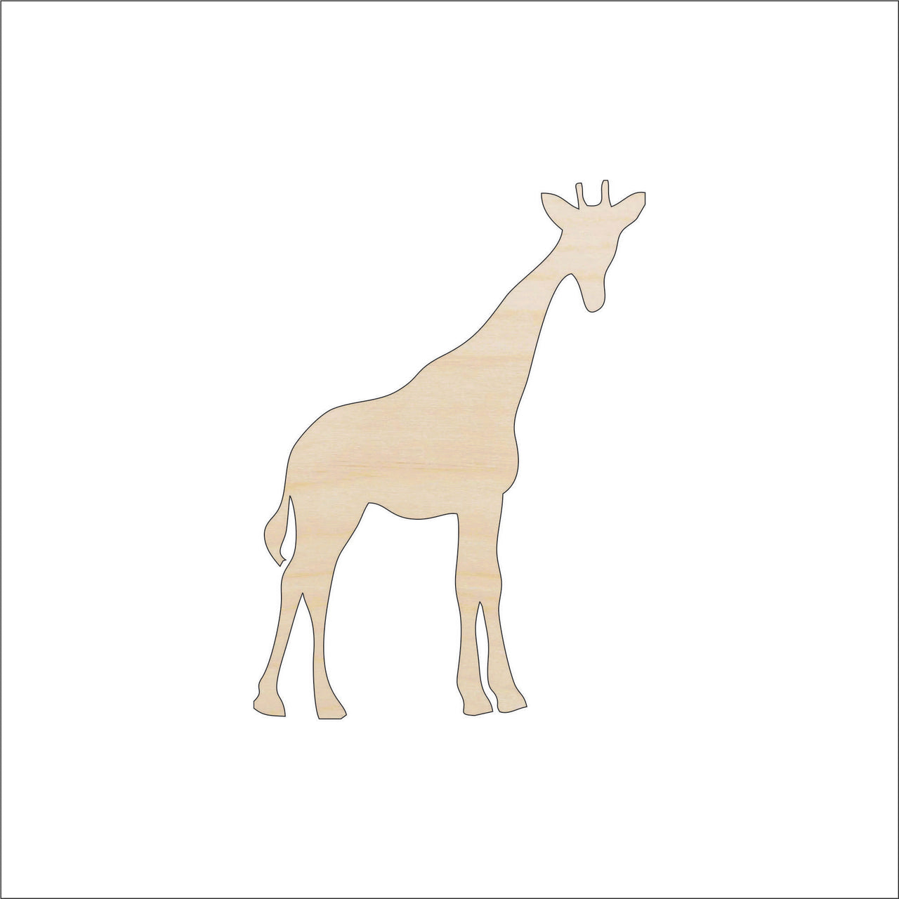 Giraffe Wood Craft Shape – Laser Cut Baltic Birch Unfinished DIY Wood Art Supplies ANML4 - The Wood Shape Store