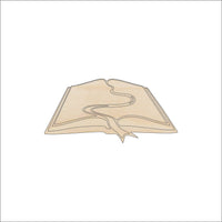 Book Wood Craft Shape - Laser Cut Baltic Birch Unfinished DIY Wood Art Supplies SCL5 - The Wood Shape Store