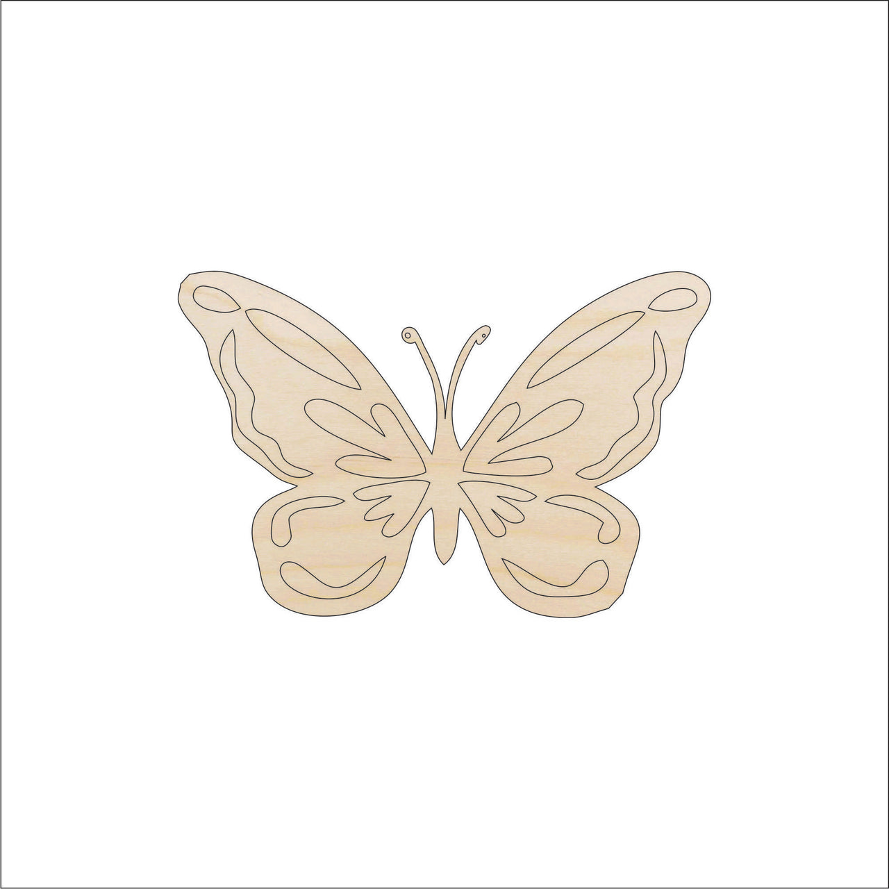 Butterfly Wood Craft Shape - Laser Cut Baltic Birch Unfinished DIY Wood Art Supplies BUG34 - The Wood Shape Store