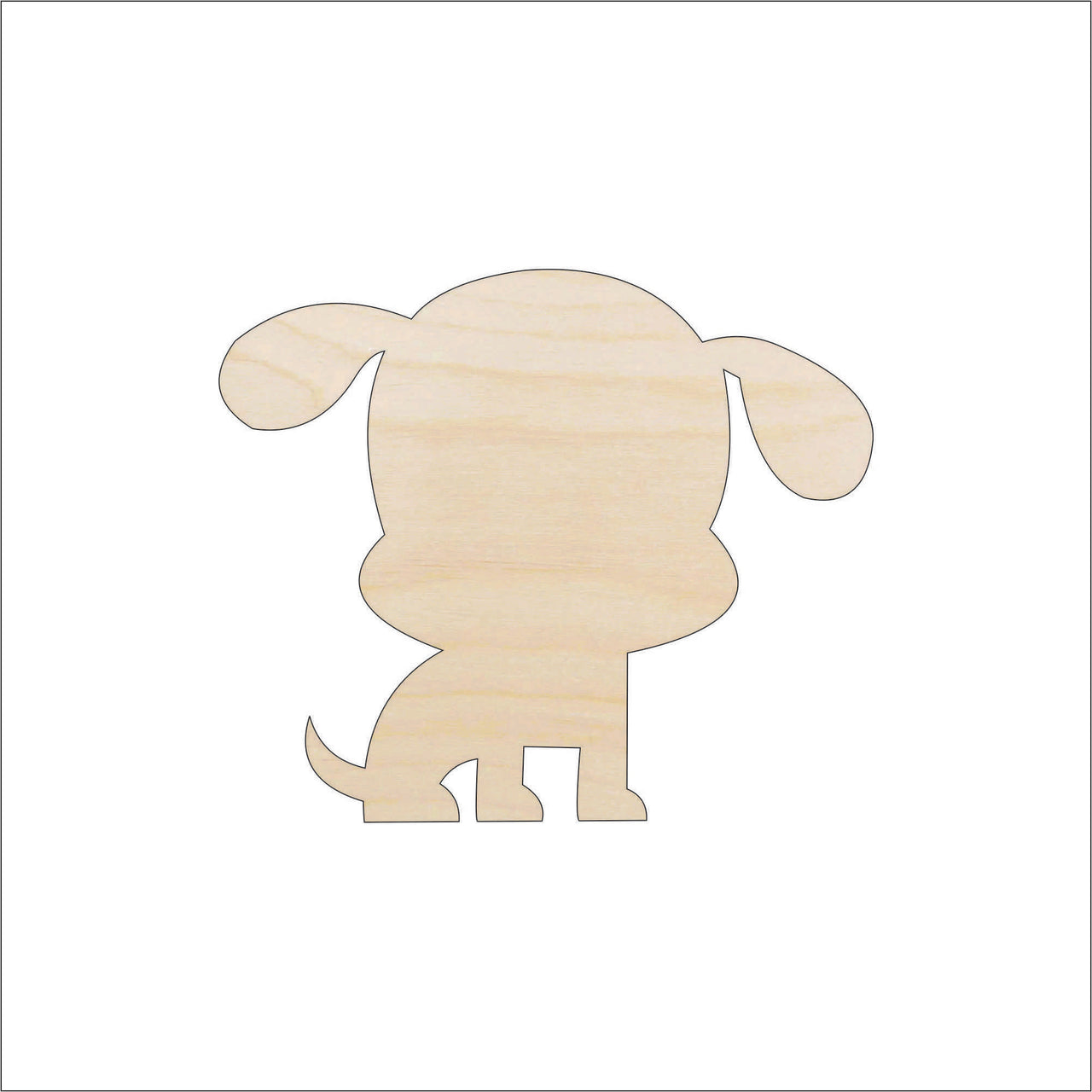 Dog Wood Craft Shape - Laser Cut Baltic Birch Unfinished DIY Wood Art Supplies DOG132 - The Wood Shape Store