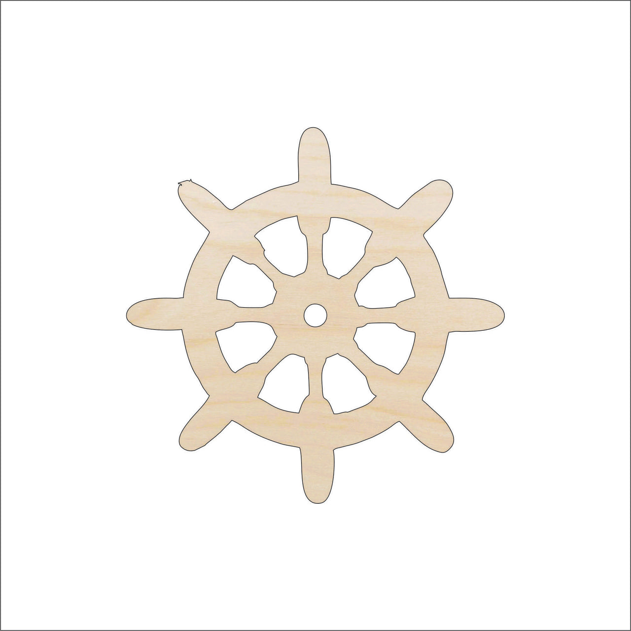Boat Wheel Wood Craft Shape - Laser Cut Baltic Birch Unfinished DIY Wood Art Supplies BOT26 - The Wood Shape Store