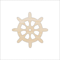 Boat Wheel Wood Craft Shape - Laser Cut Baltic Birch Unfinished DIY Wood Art Supplies BOT26 - The Wood Shape Store