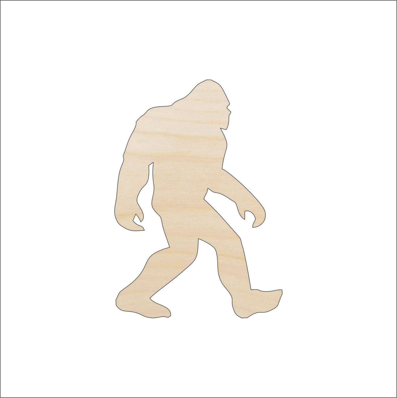 Bigfoot Wood Craft Shape - Laser Cut Baltic Birch Unfinished DIY Wood Art Supplies MYTH26 - The Wood Shape Store