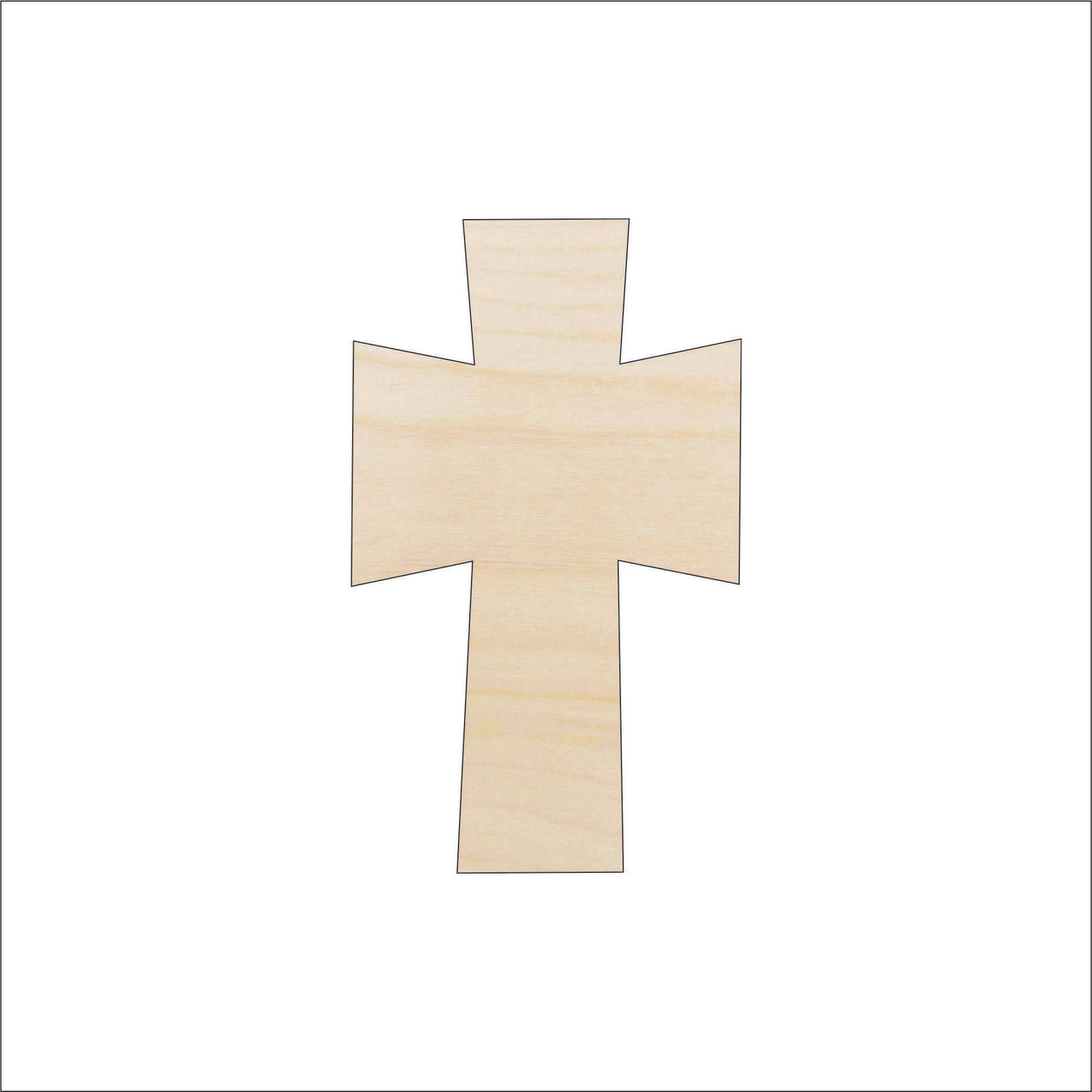 Cross Wood Craft Shape - Laser Cut Baltic Birch Unfinished DIY Wood Art Supplies REL7 - The Wood Shape Store
