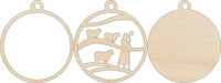 Nativity 3D Laser Cut Ornament – Baltic Birch Wood Craft Supplies | DIY Wood Ornament Kit RE5 - The Wood Shape Store