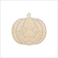 Pumpkin Wood Craft Shape - Laser Cut Baltic Birch Unfinished DIY Wood Art Supplies FAL257 - The Wood Shape Store