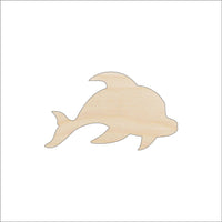 Dolphin Wood Craft Shape - Laser Cut Baltic Birch Unfinished DIY Wood Art Supplies SEA149 - The Wood Shape Store